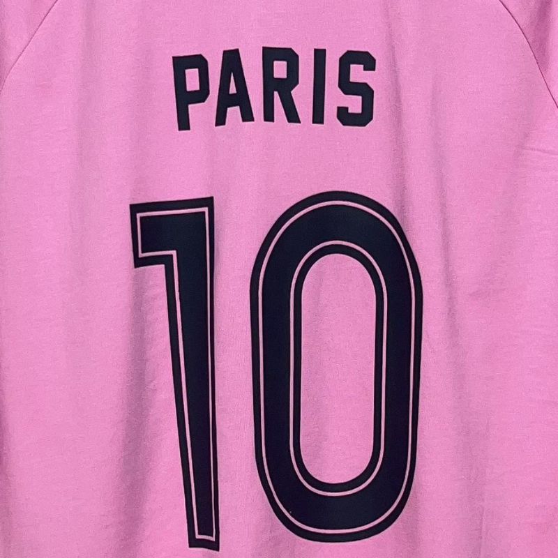 Camiseta Balenciaga Paris #10 Soccer Jersey Oversized Pink