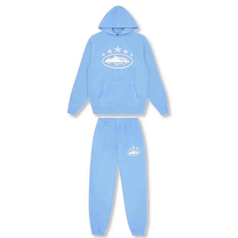 Conjunto Moletom Corteiz 5 Starz Alcatraz Azul