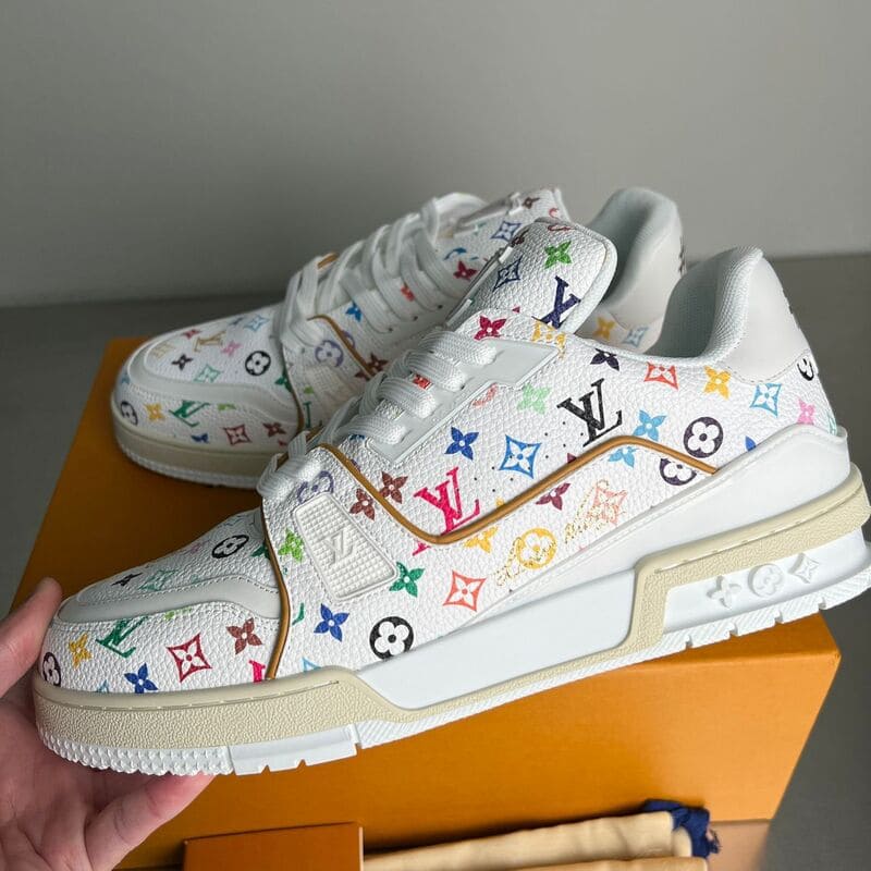 Louis Vuitton LV Trainer x Takashi Murakami White