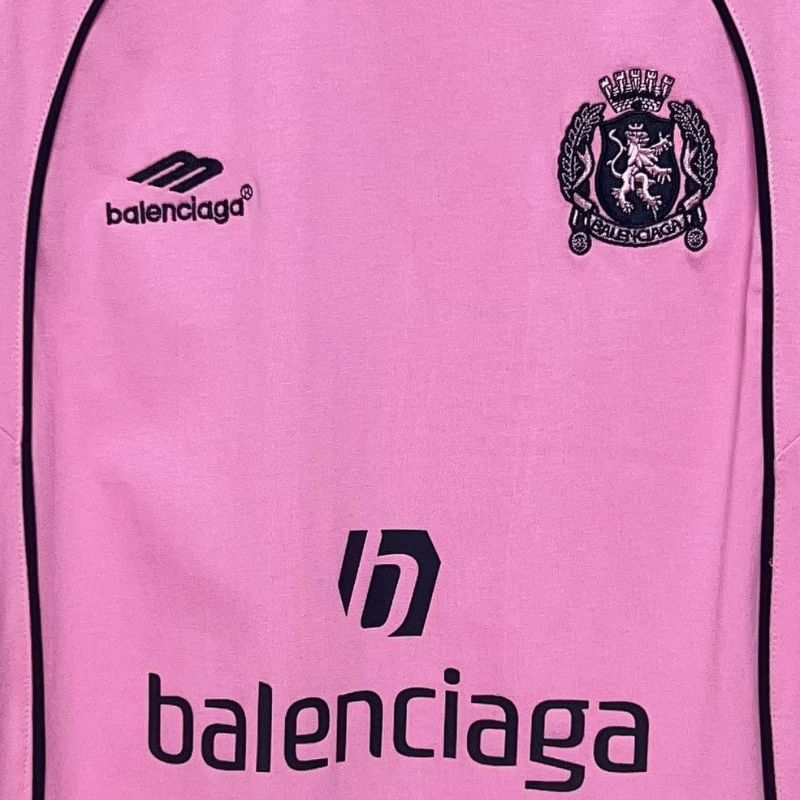 Camiseta Balenciaga Paris #10 Soccer Jersey Oversized Pink