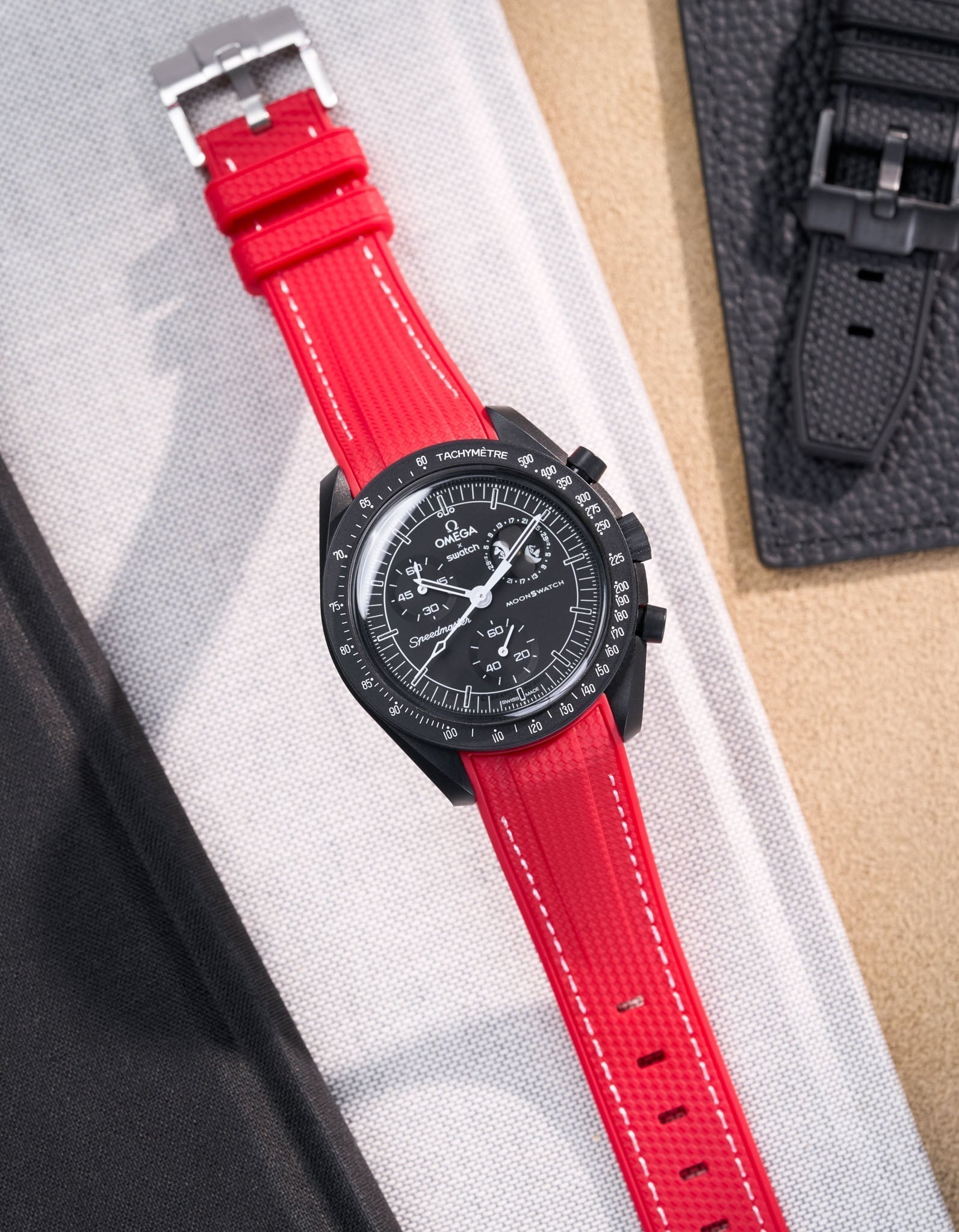 MoonSwatch Mission for The Moonphase - New Moon (Rubber Strap)