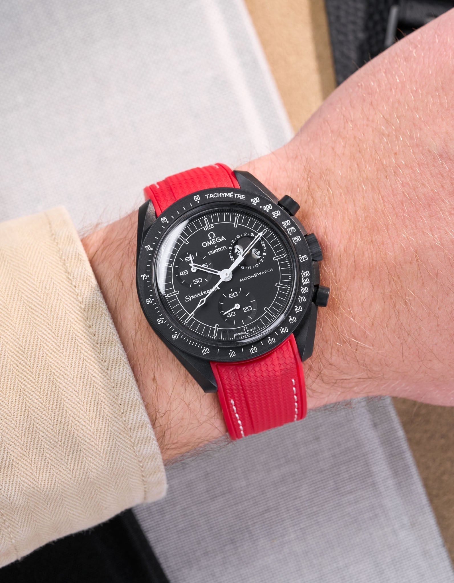 MoonSwatch Mission for The Moonphase - New Moon (Rubber Strap)