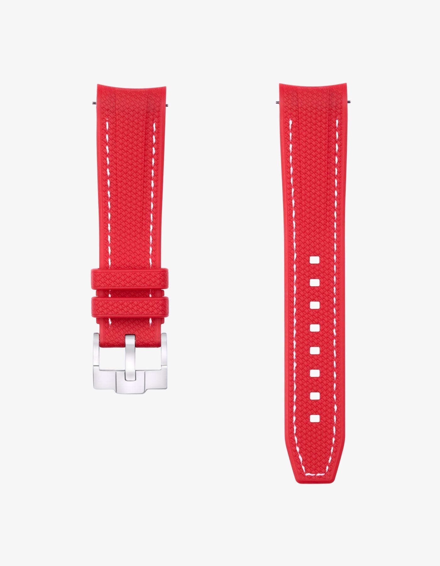 Curved Vertech Rubber Strap - Red