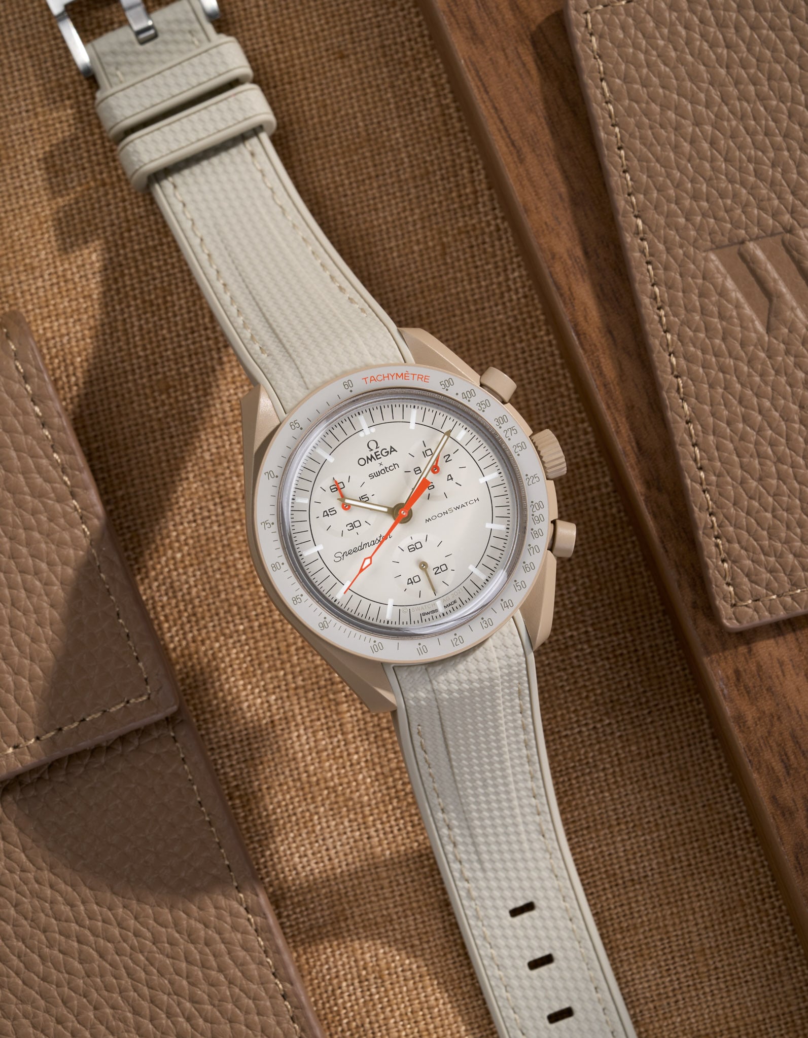 Curved Vertech Rubber Strap - Beige