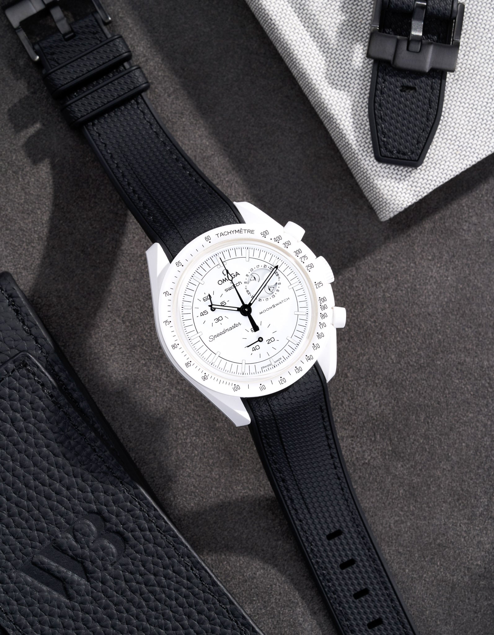 Curved Vertech Rubber Strap - Black