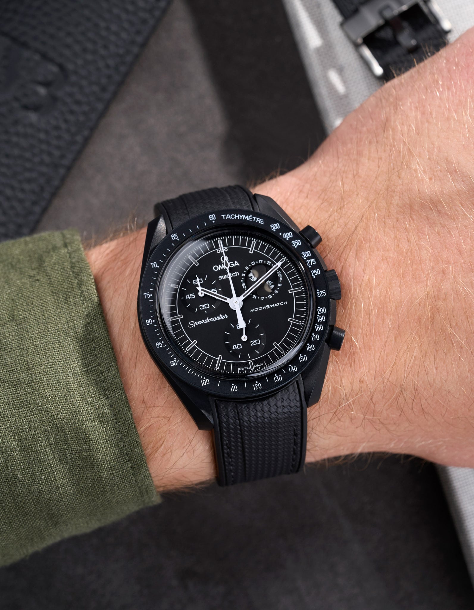 Curved Vertech Rubber Strap - Black