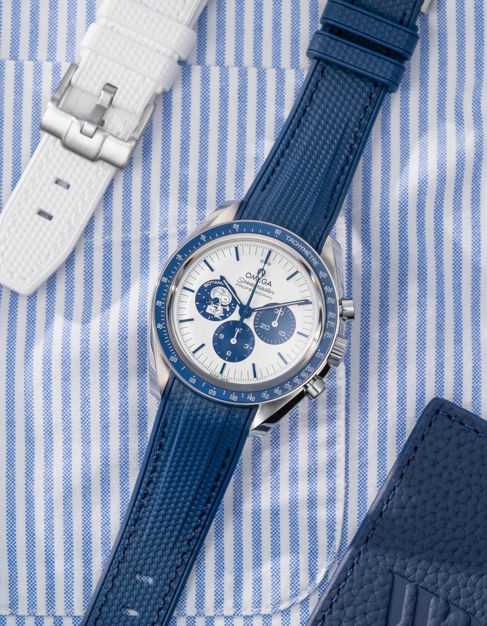 Curved Vertech Rubber Strap - Blue