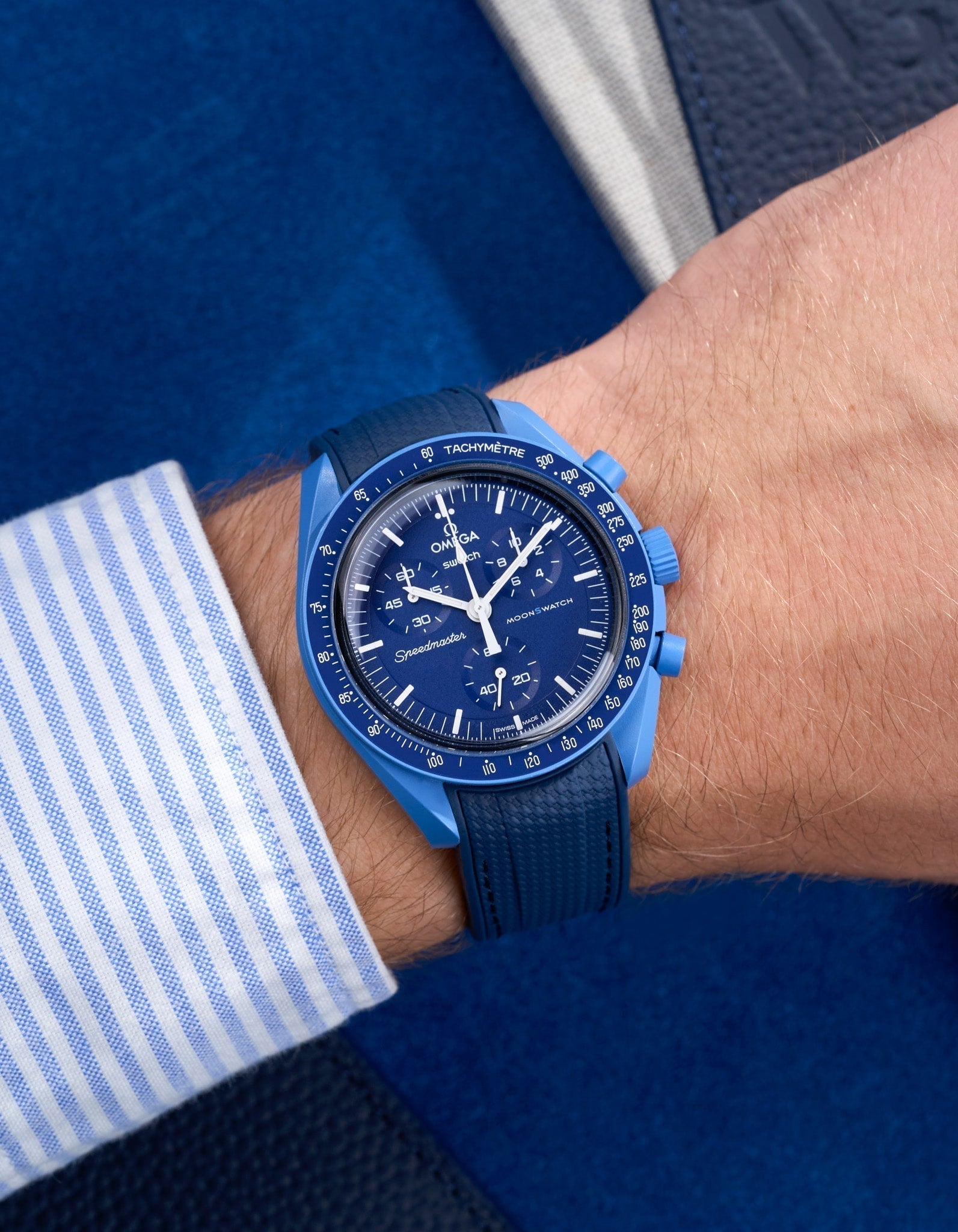 Curved Vertech Rubber Strap - Blue