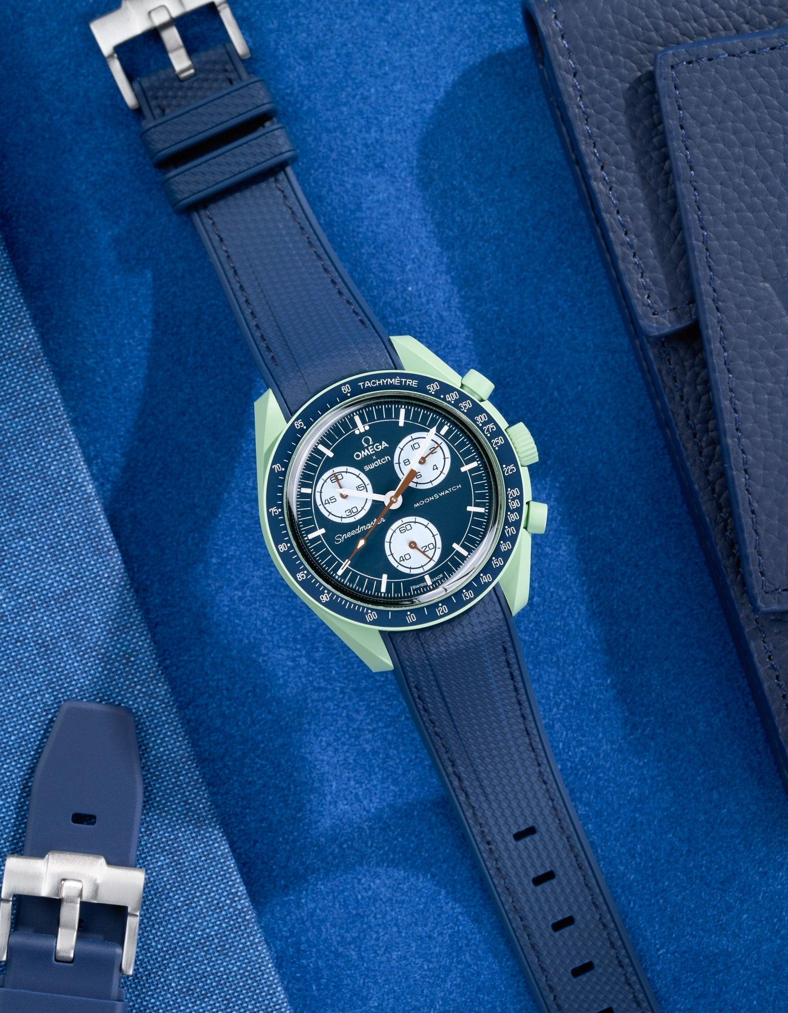 Curved Vertech Rubber Strap - Blue