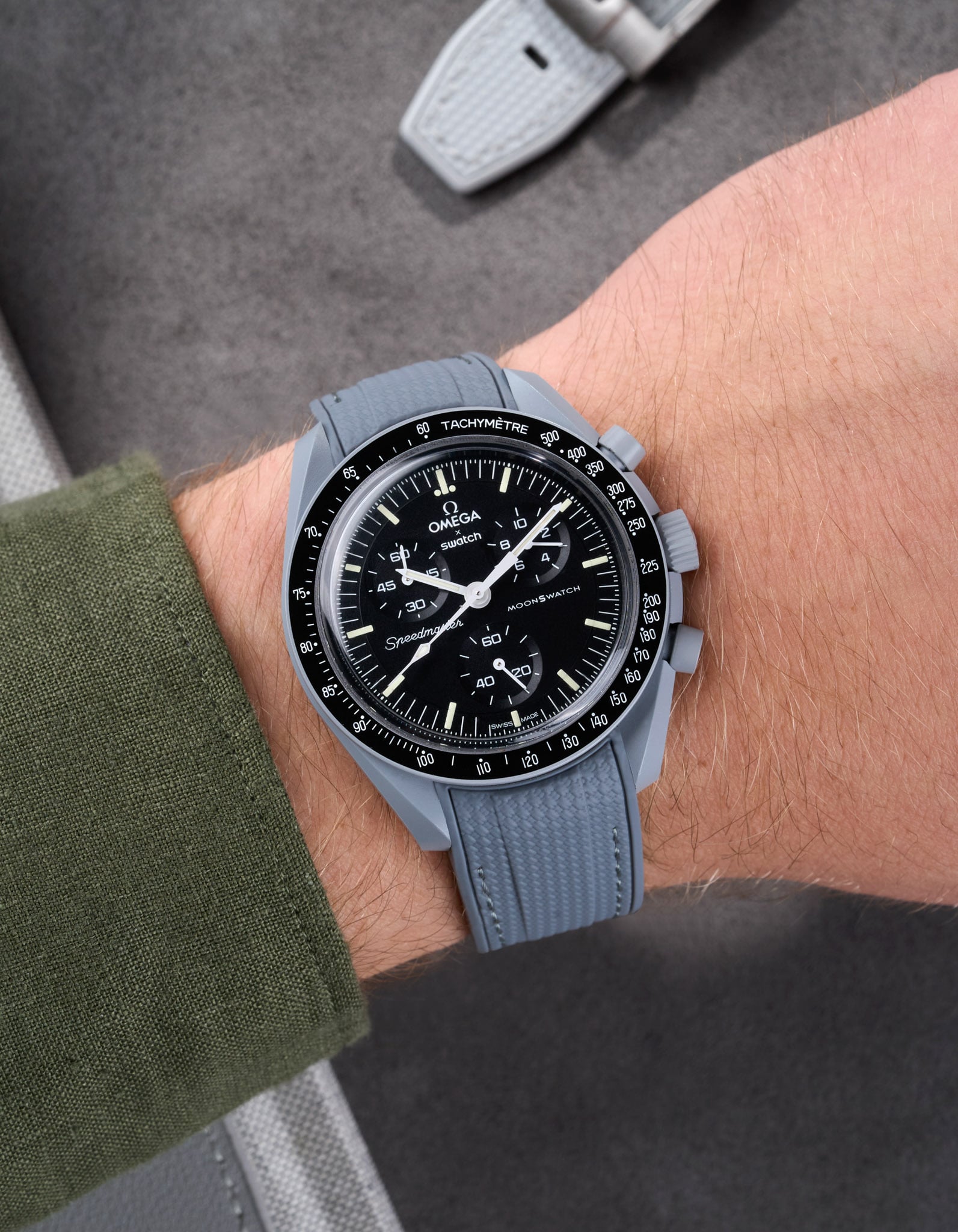 Curved Vertech Rubber Strap - Dark Gray