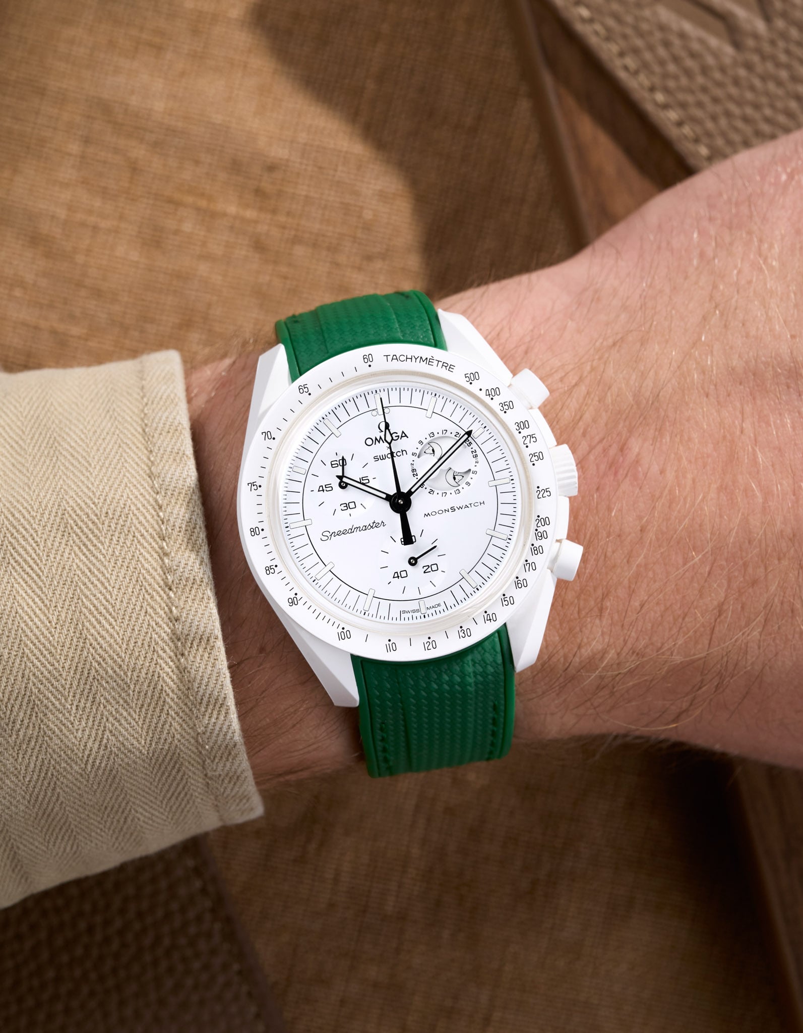 Curved Vertech Rubber Strap - Green