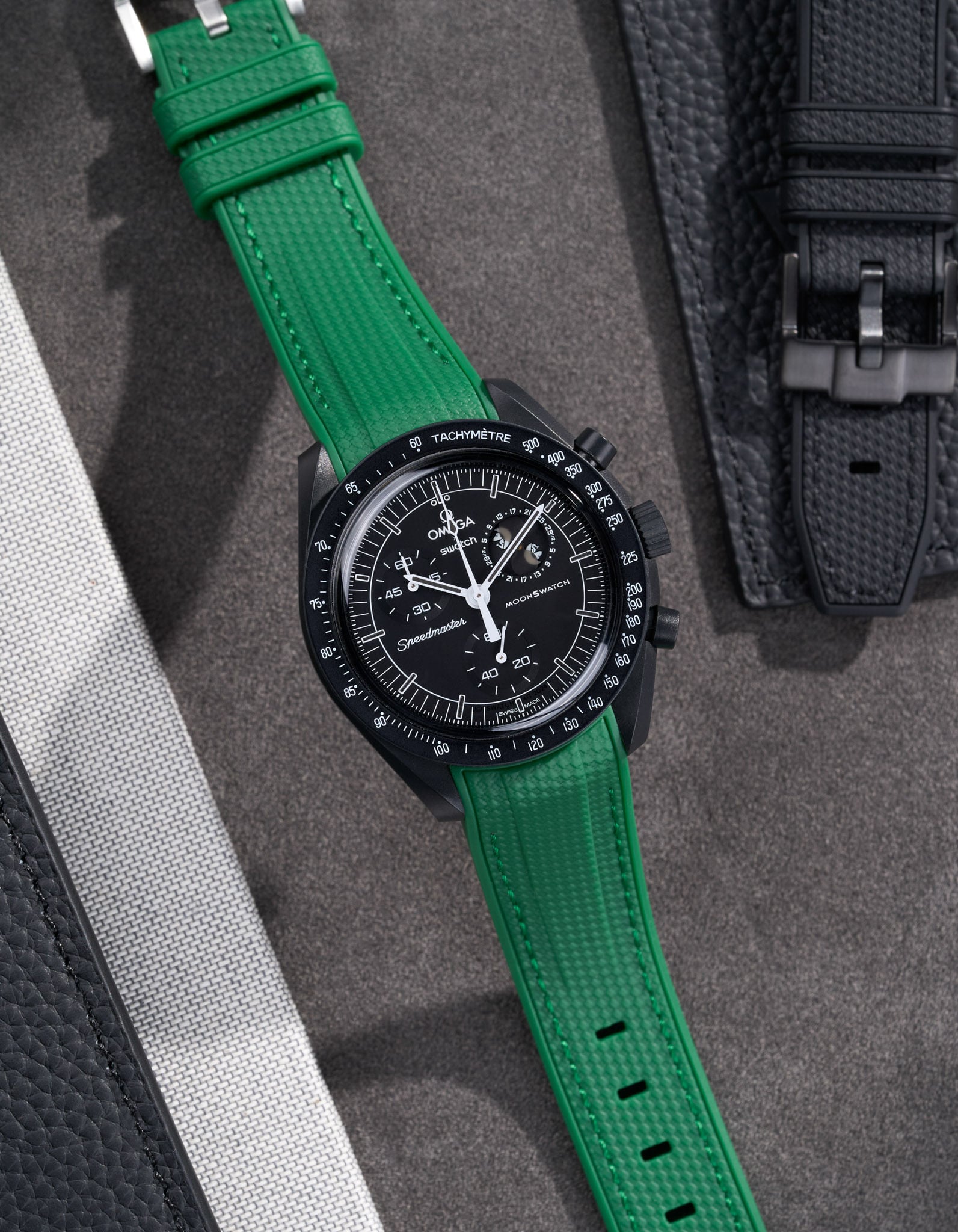 Curved Vertech Rubber Strap - Green