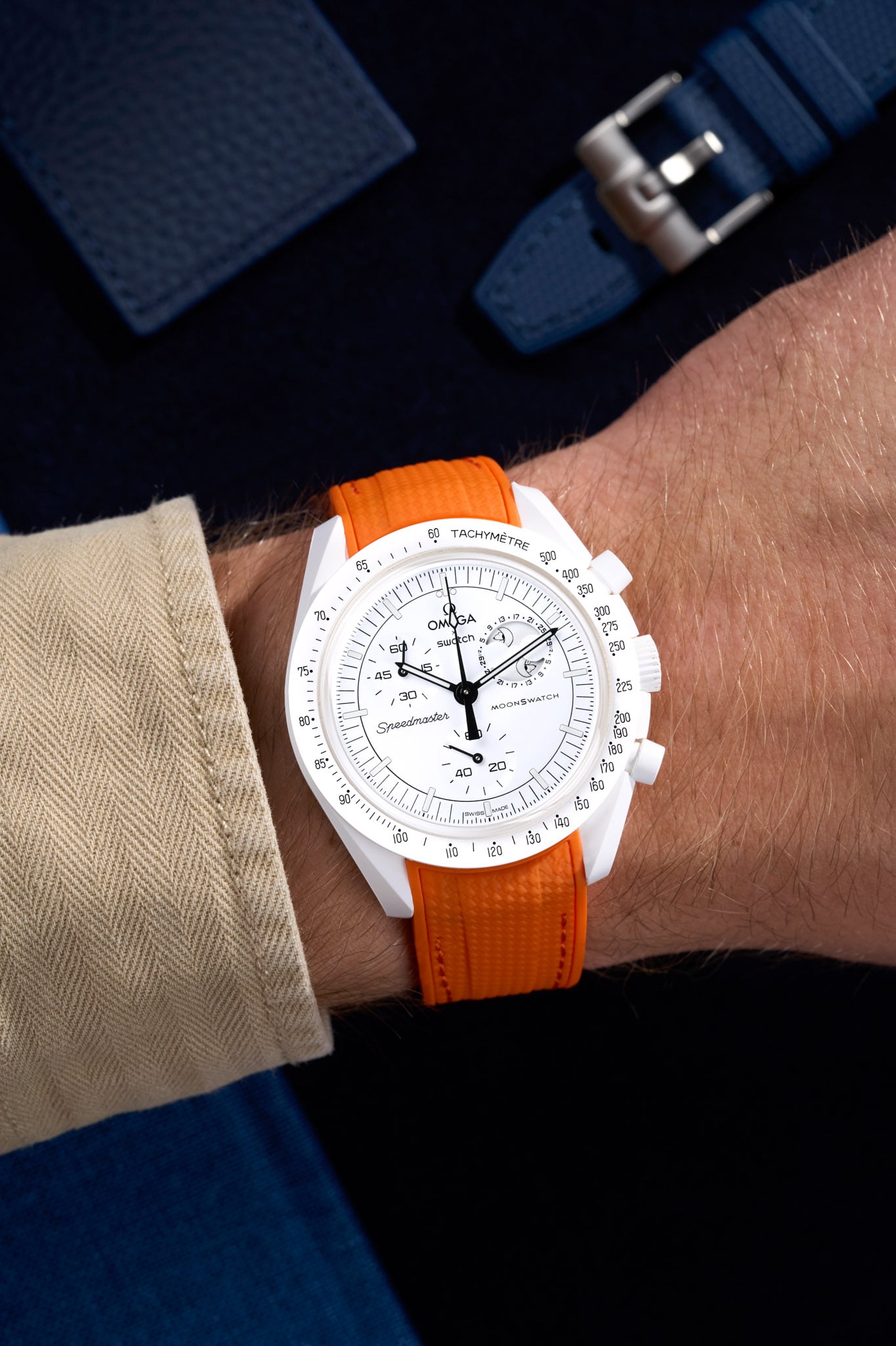 Curved Vertech Rubber Strap - Orange