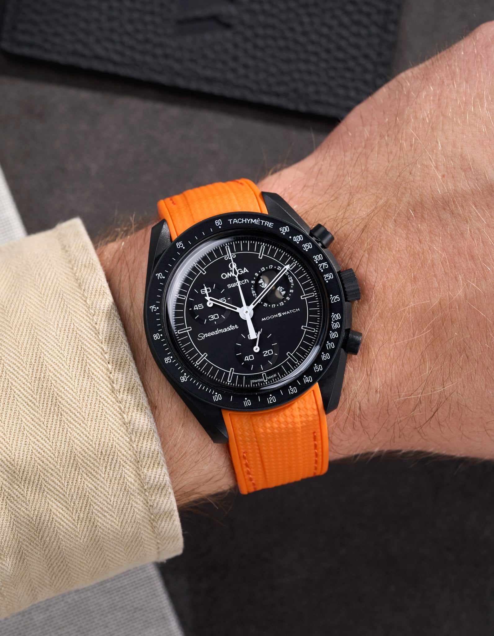 Curved Vertech Rubber Strap - Orange