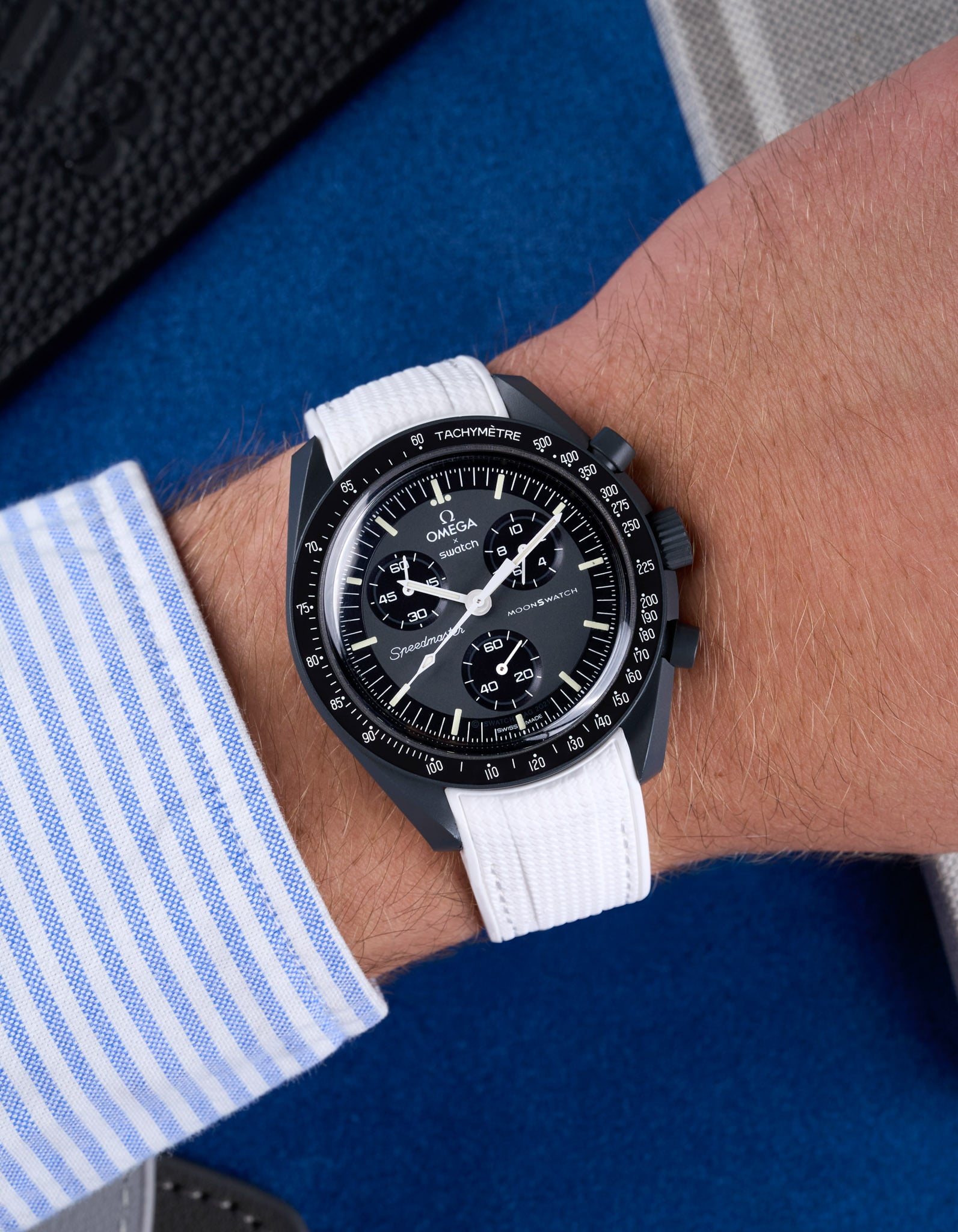 Curved Vertech Rubber Strap - White