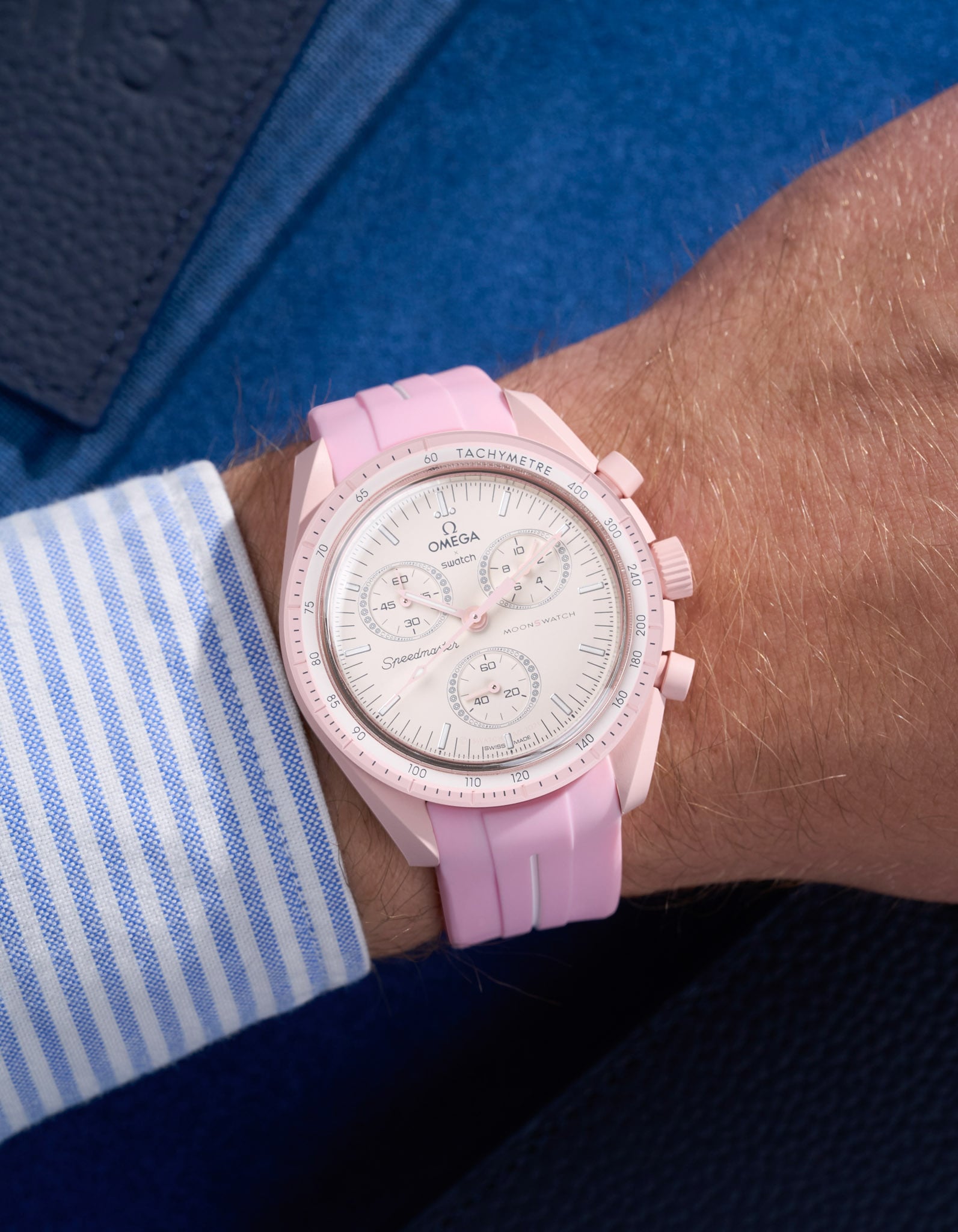 Curved Rubber Strap - Pink