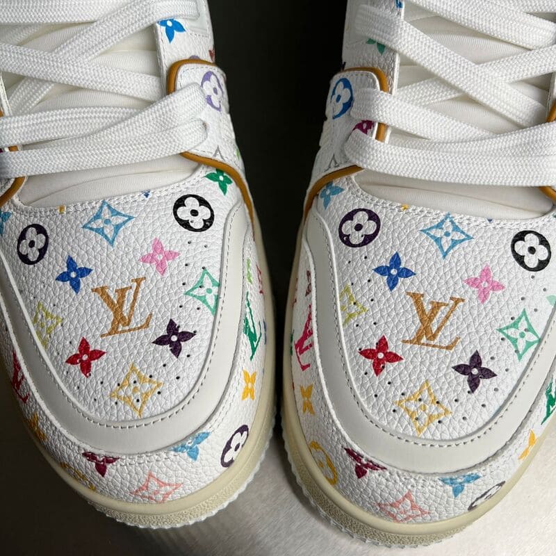 Louis Vuitton LV Trainer x Takashi Murakami White