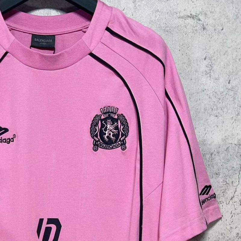 Camiseta Balenciaga Paris #10 Soccer Jersey Oversized Pink