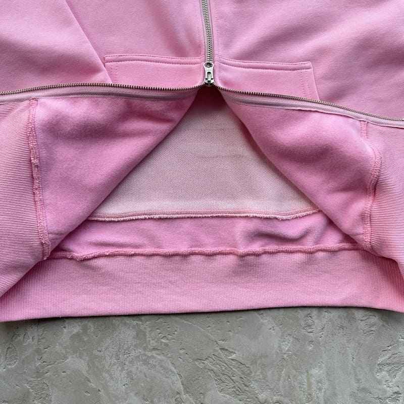 Jaqueta Corteiz Hybrid Knit Alcatraz Rosa