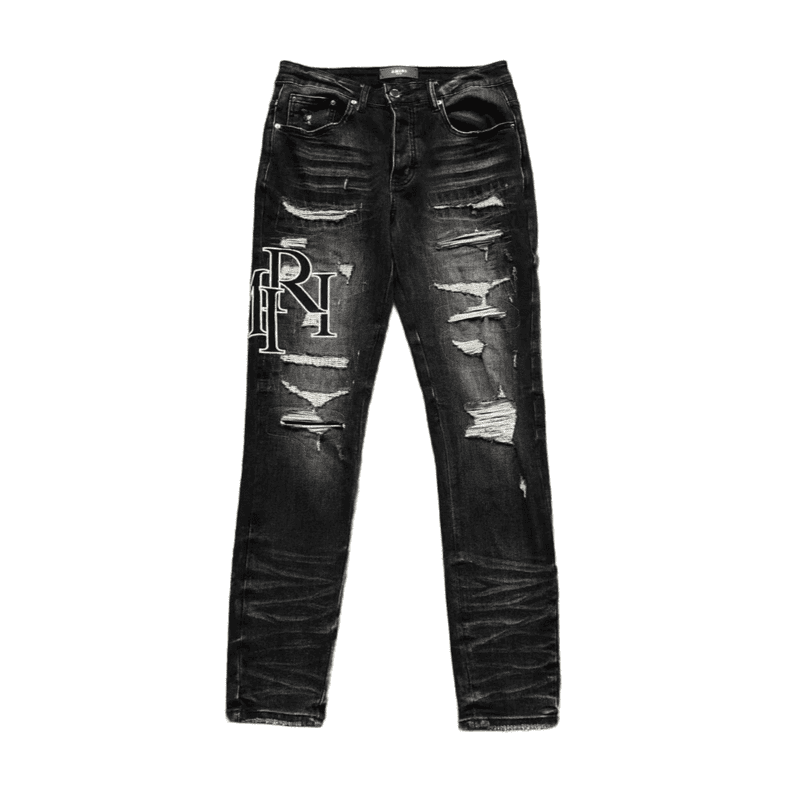 Calça Amiri Black Patch Jeans