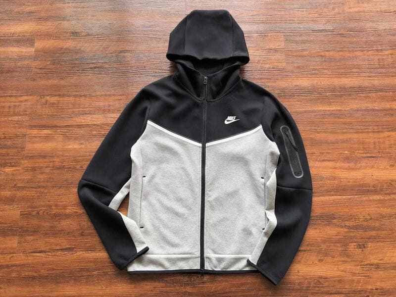 Pronta Entrega - Jaqueta Nike Tech Fleece Preta e Cinza