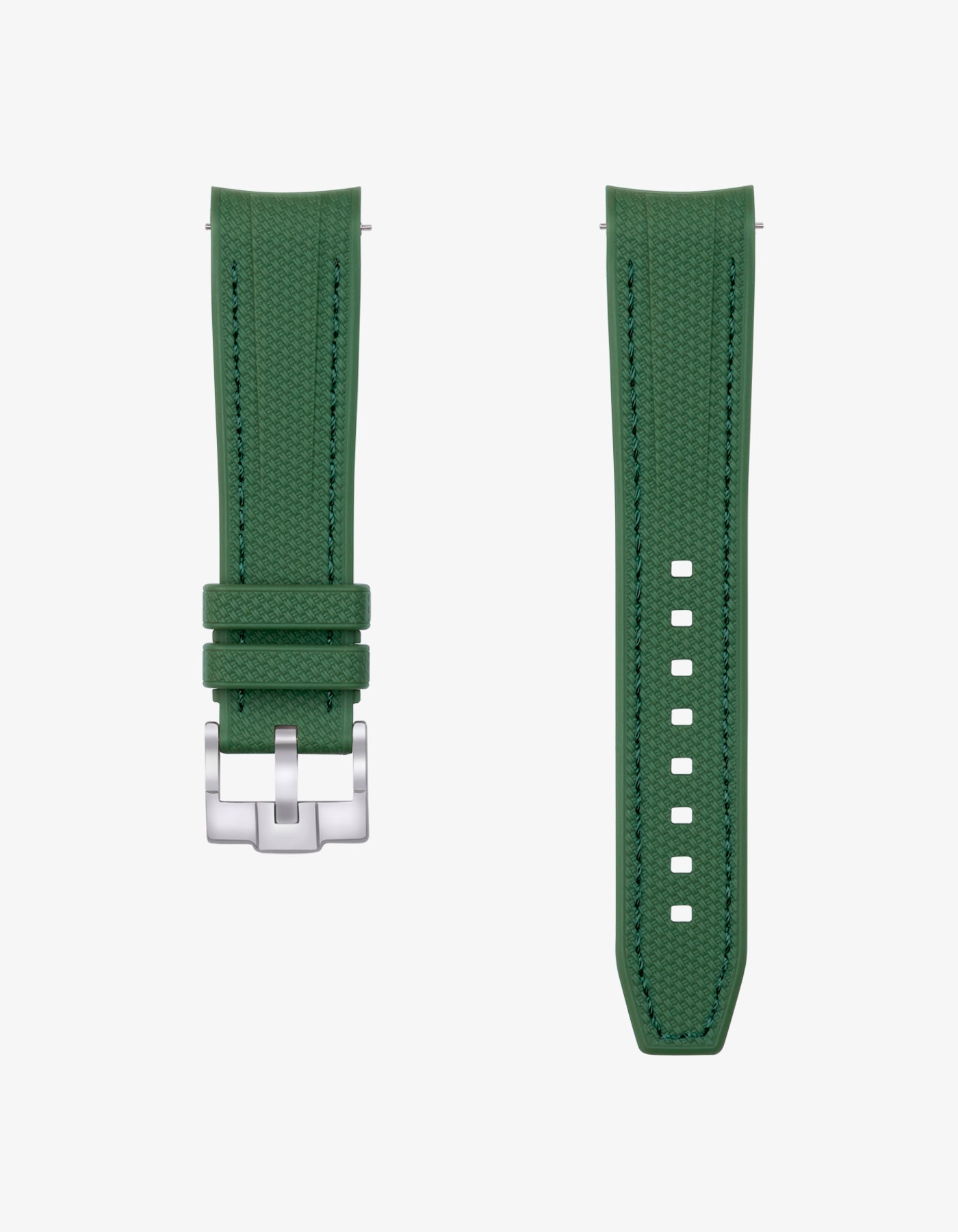Curved Vertech Rubber Strap - Green