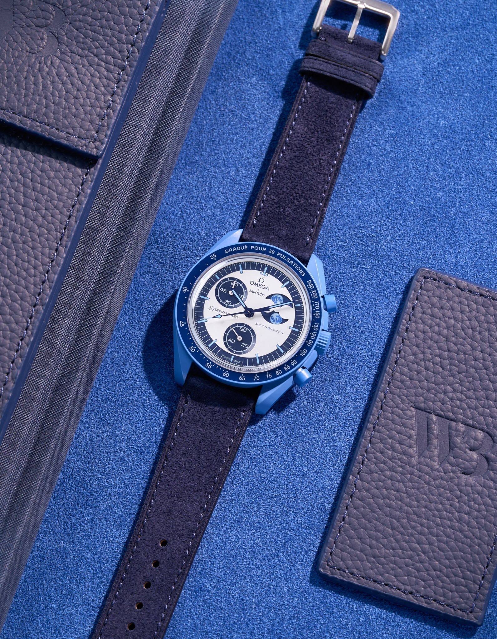 Mission to the Super Blue Moonphase (Leather Strap)