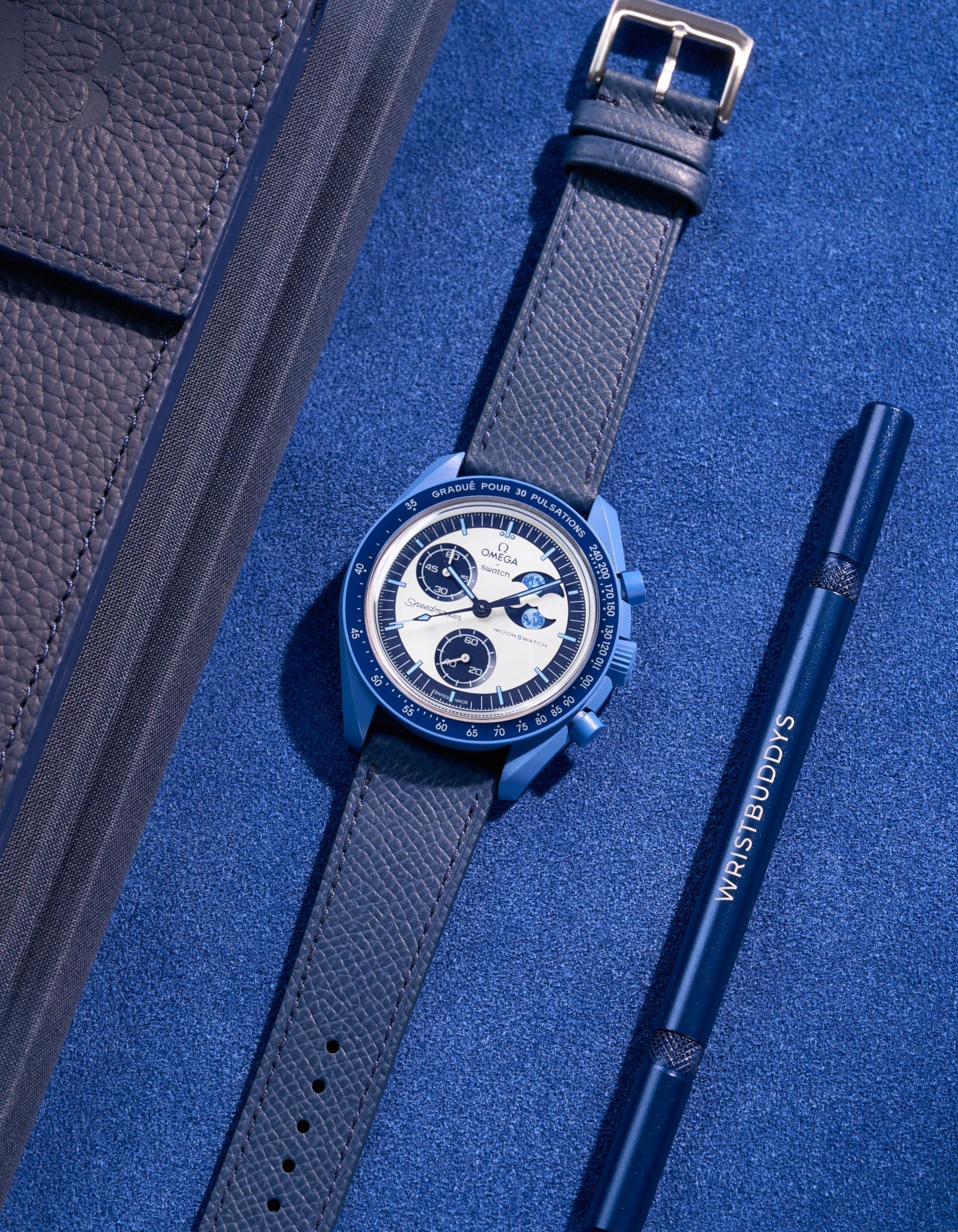 Mission to the Super Blue Moonphase (Leather Strap)