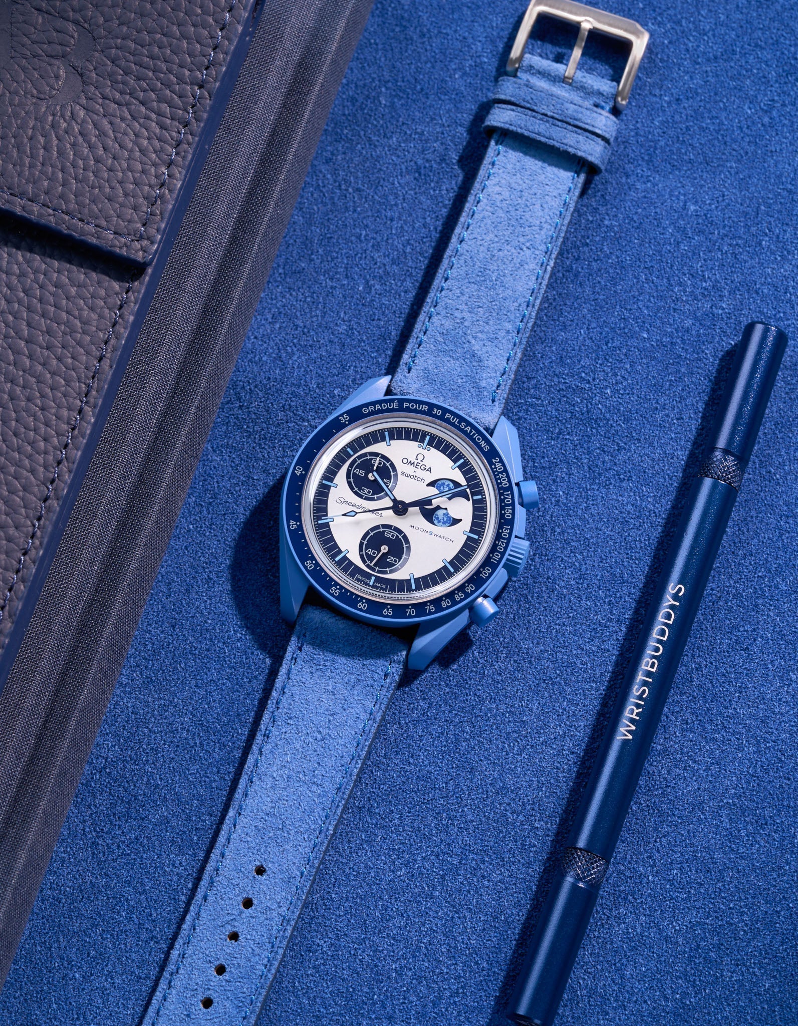 Mission to the Super Blue Moonphase (Leather Strap)
