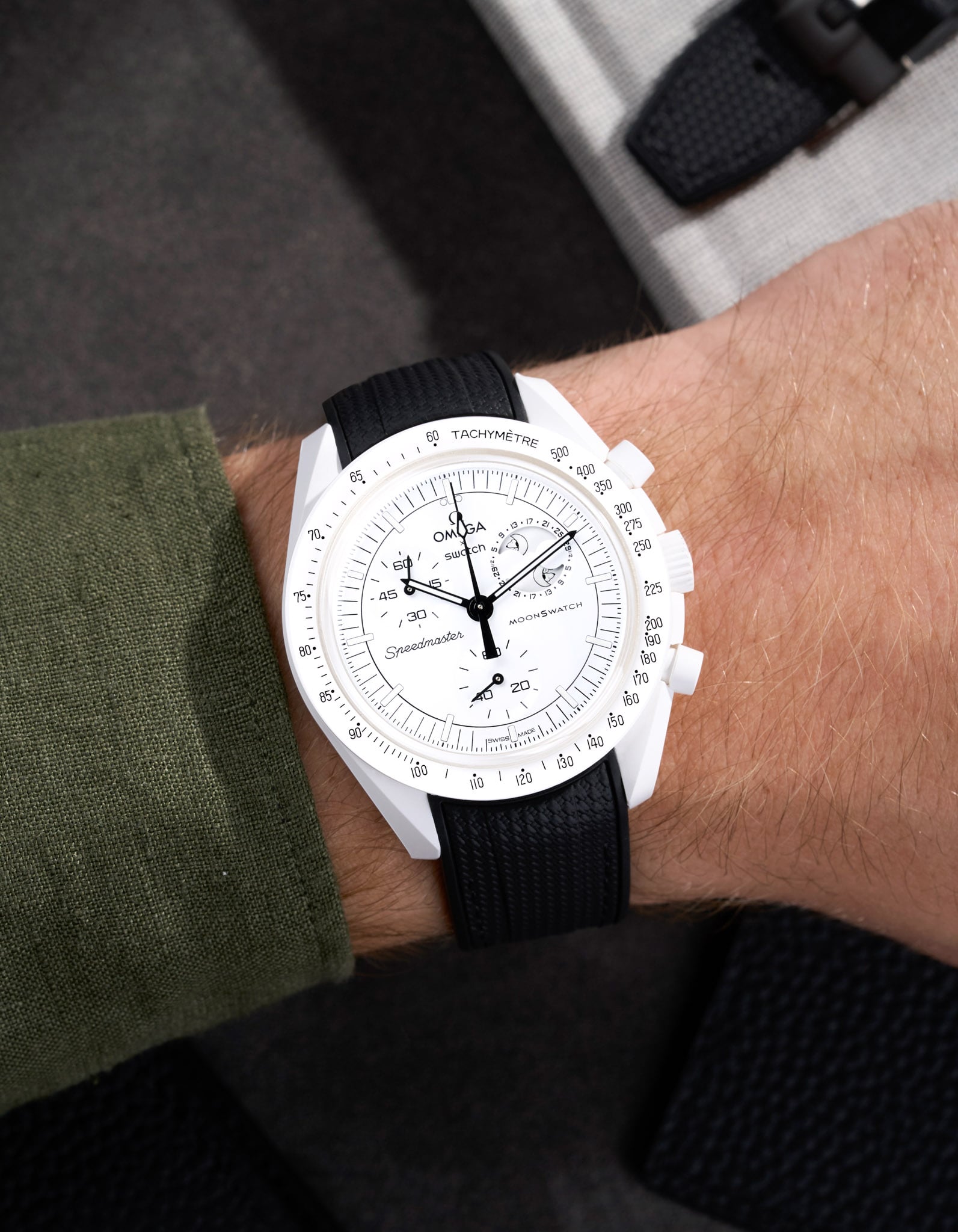 Curved Vertech Rubber Strap - Black