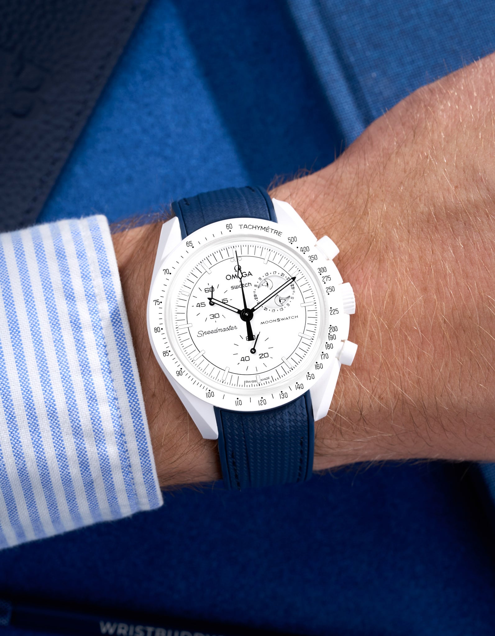 Curved Vertech Rubber Strap - Blue