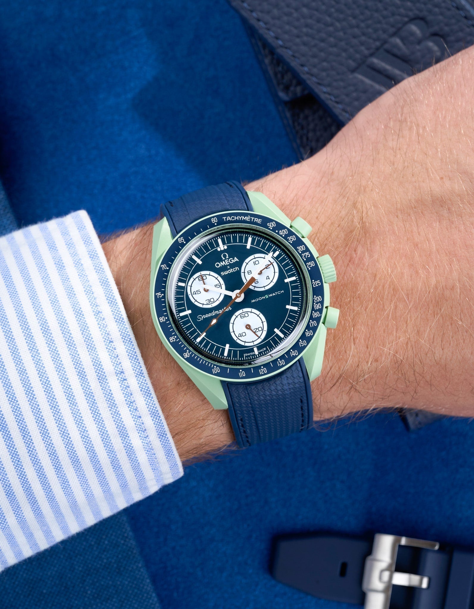 Curved Vertech Rubber Strap - Blue