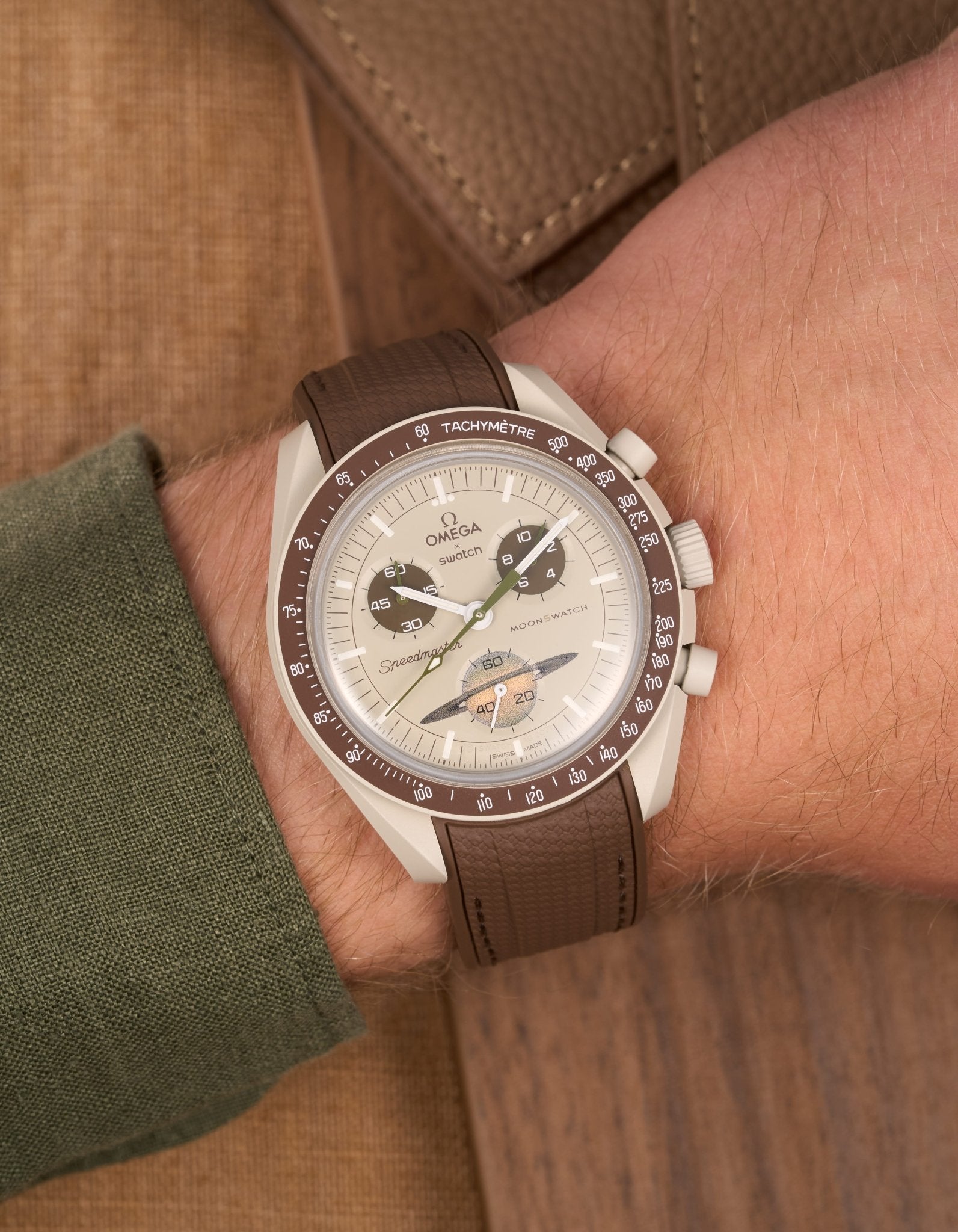 Curved Vertech Rubber Strap - Brown