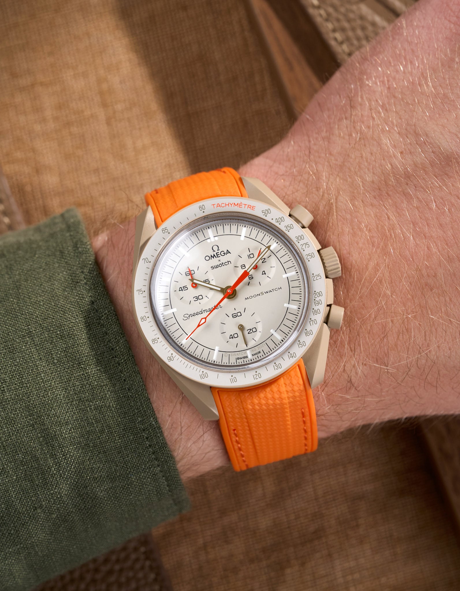 Curved Vertech Rubber Strap - Orange