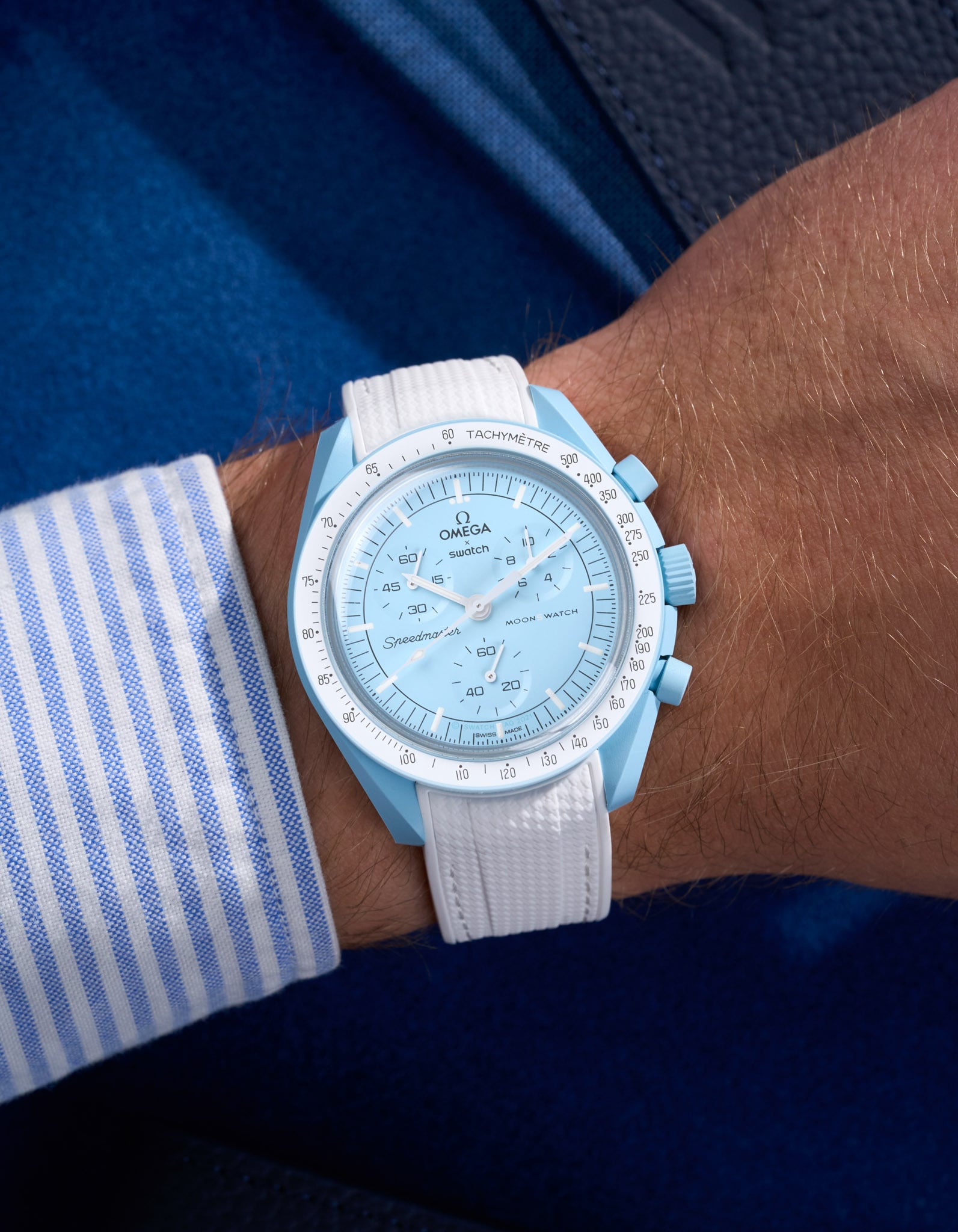 Curved Vertech Rubber Strap - White