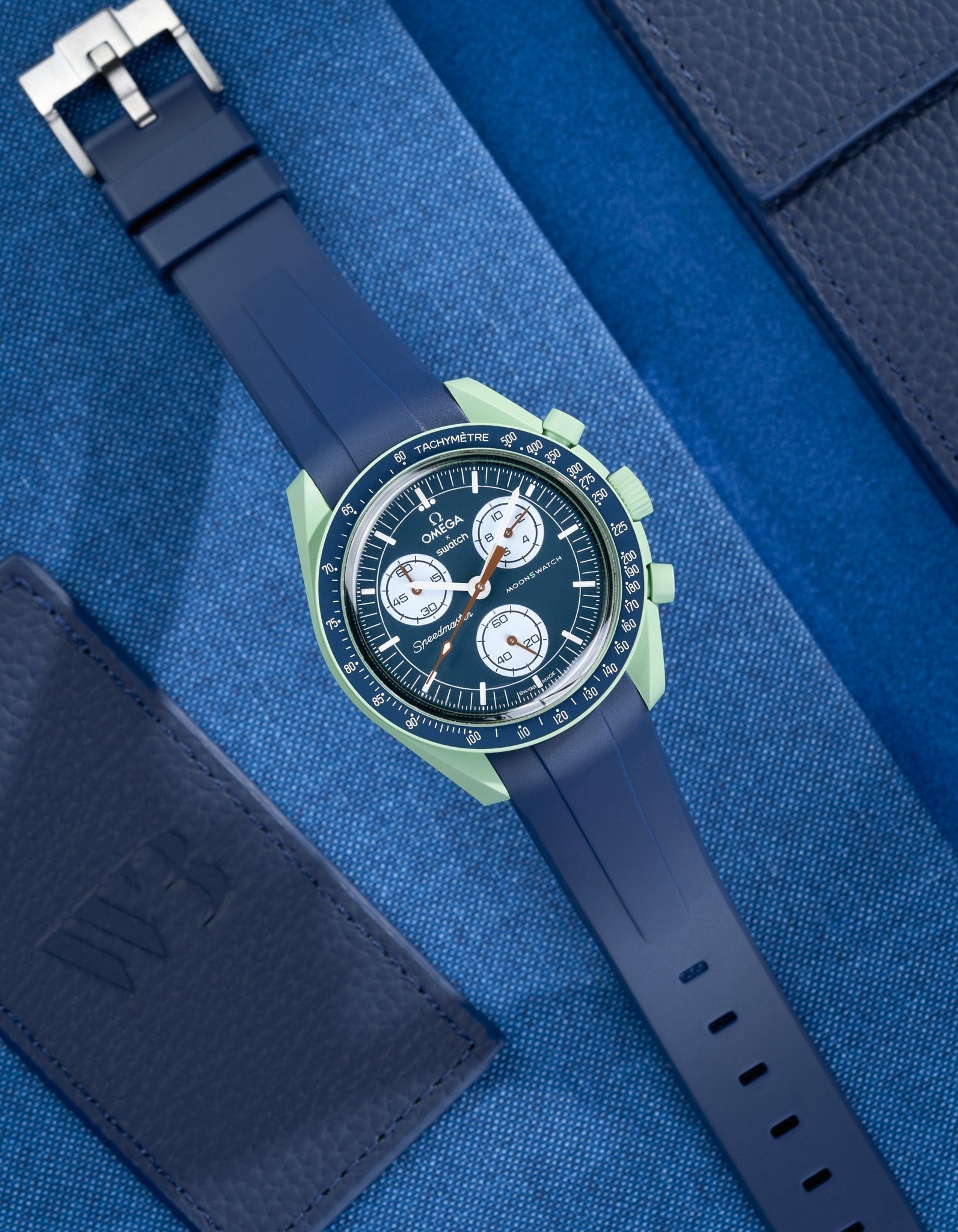 Curved Rubber Strap - Blue