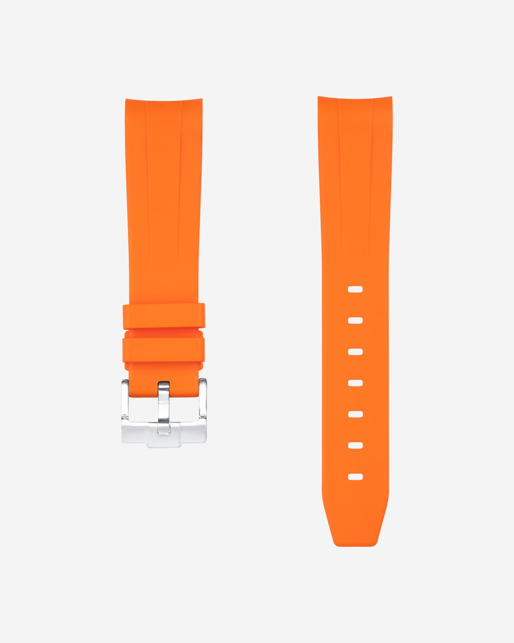 Curved Rubber Strap - Orange