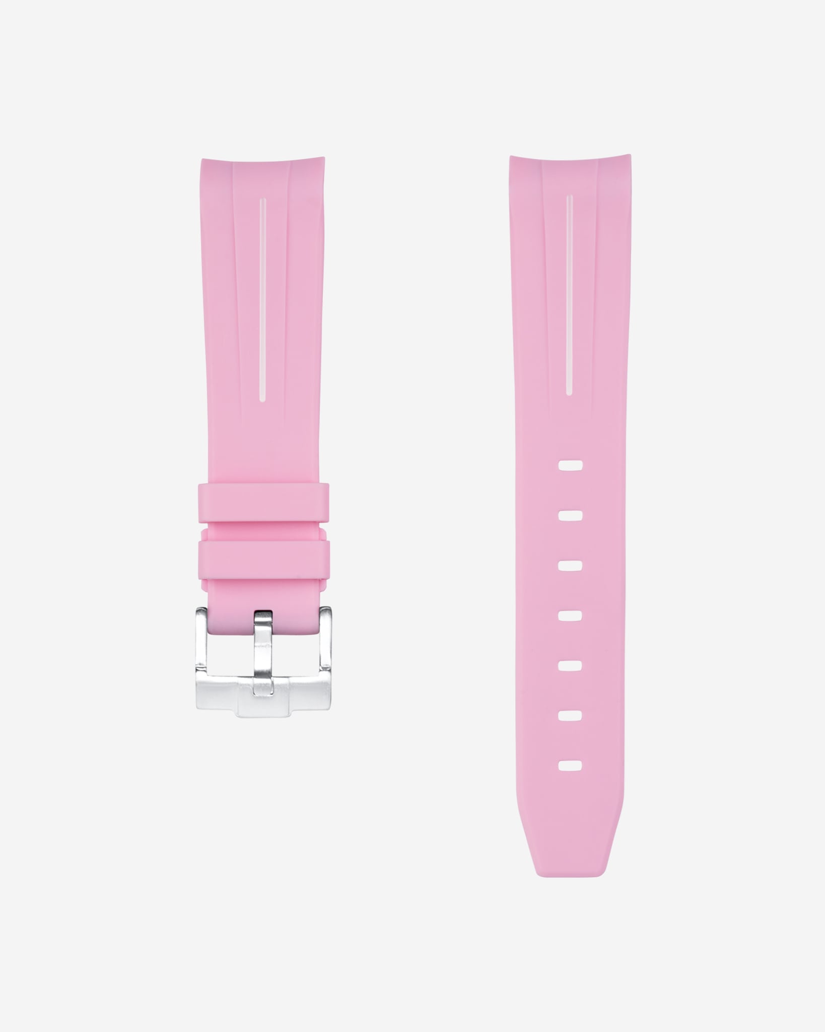 Curved Rubber Strap - Pink