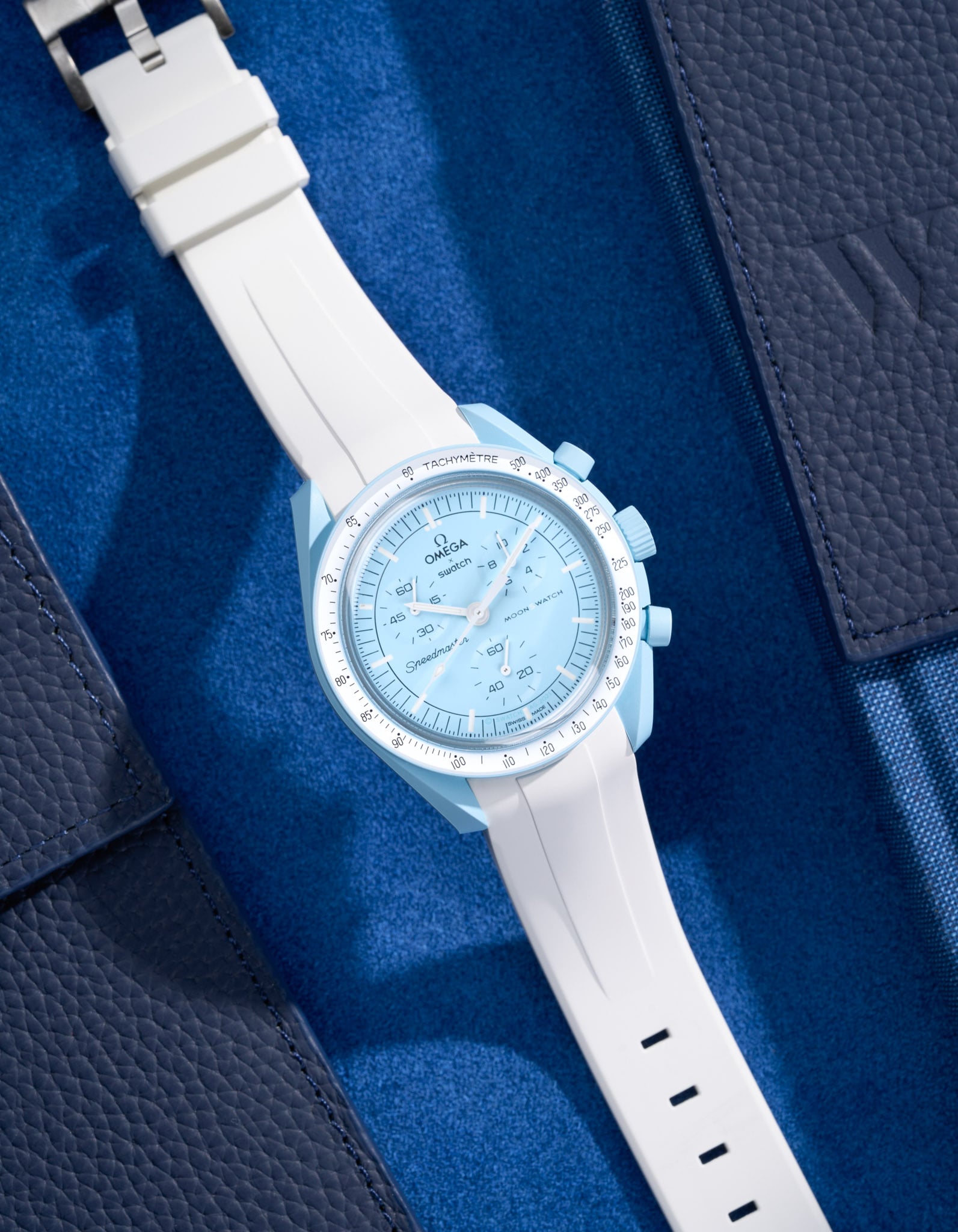 Curved Rubber Strap - White