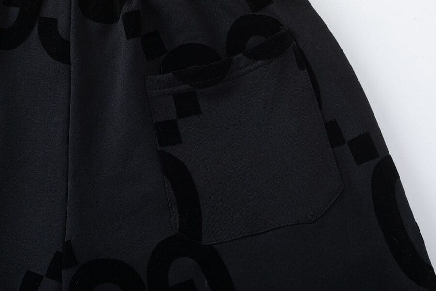 Bermuda Moletom Gucci GG Logo Preto