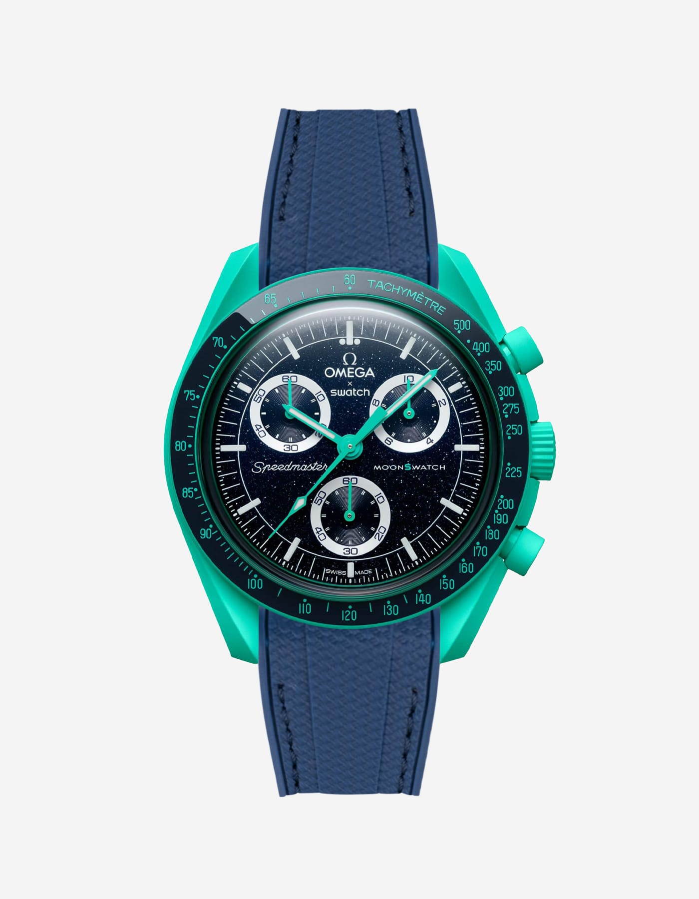MoonSwatch Mission On Earth Watch - Polar Lights (Rubber Strap)